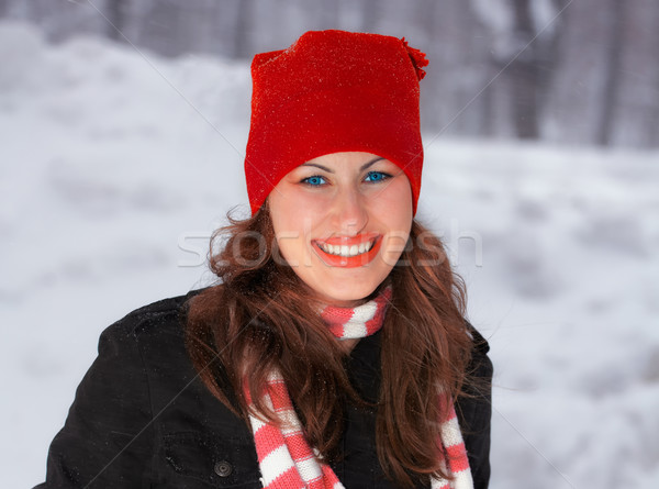 Young woman outdoor in winter Stock photo © igabriela