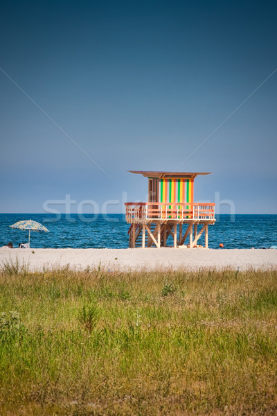 Badmeester station strand hout vakantie toren Stockfoto © igabriela