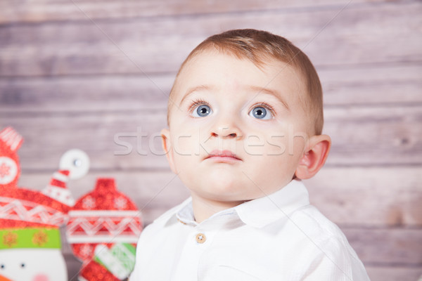 Baby boy Christmas portrait Stock photo © igabriela