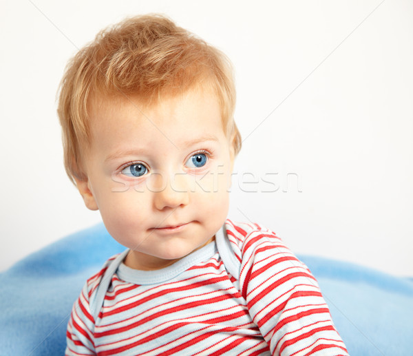 Boldog baba fiú stúdió portré egyéves Stock fotó © igabriela