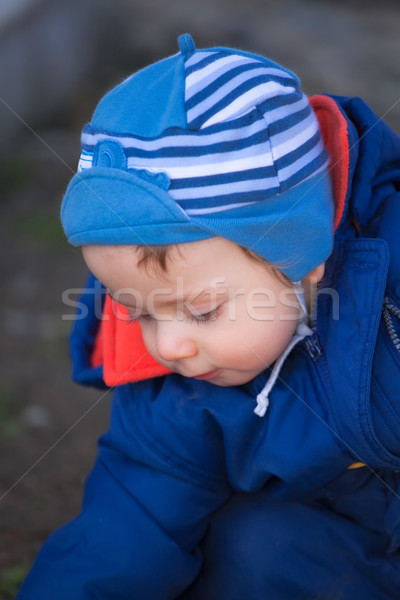 1 год ребенка мальчика портрет играет за пределами Сток-фото © igabriela