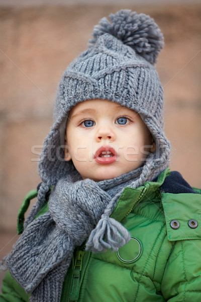 Baba fiú portré kicsi visel aranyos Stock fotó © igabriela
