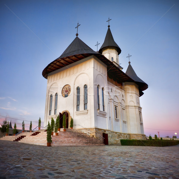 монастырь Церкви поклонения архитектура башни Румыния Сток-фото © igabriela