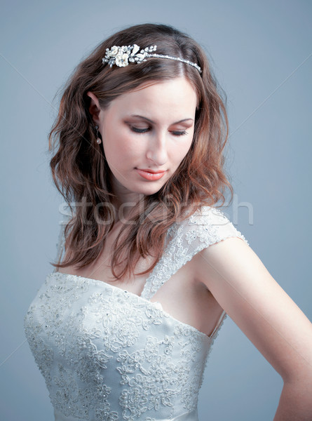 портрет молодые невеста студию красивой голову Сток-фото © igabriela
