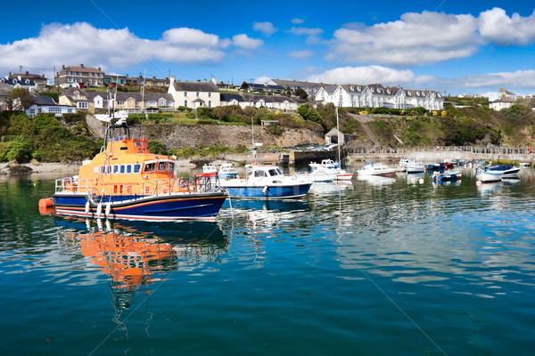 Boats in the Ballycotton Harbour in Ireland Stock photo © igabriela