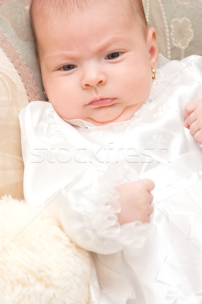 Nou nascut fată portret copil Imagine de stoc © igabriela