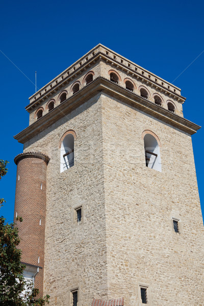 Turm Kloster Stadt Rumänien Gebäude Sommer Stock foto © igabriela