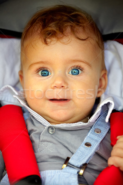 Baby boy portrait in stroller Stock photo © igabriela