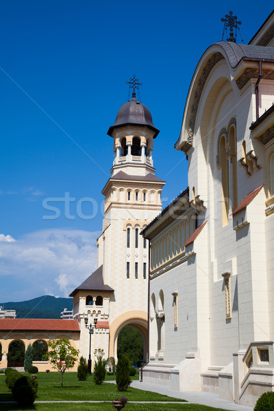 Foto stock: Ortodoxo · catedral · cidade · Romênia · blue · sky · europa