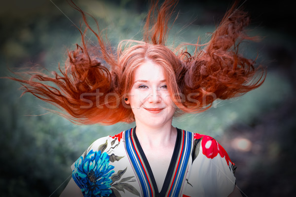 Beautiful redhead outdoor Stock photo © igabriela
