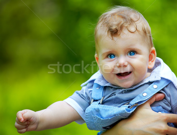 Сток-фото: ребенка · мальчика · портрет · Открытый · весны · счастливым