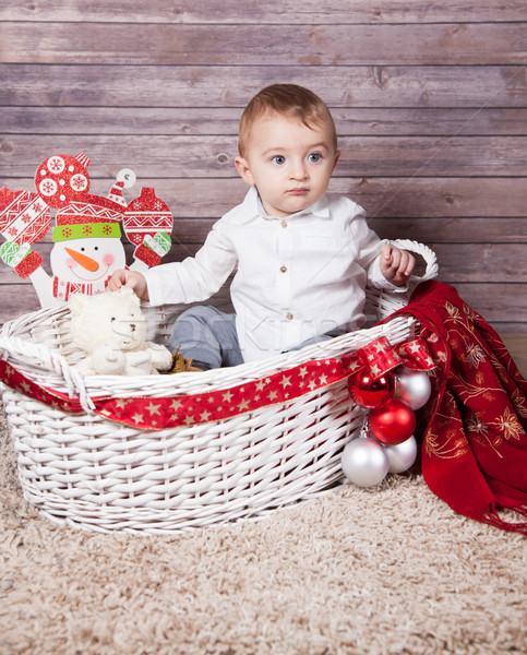 Baby boy Christmas portrait Stock photo © igabriela