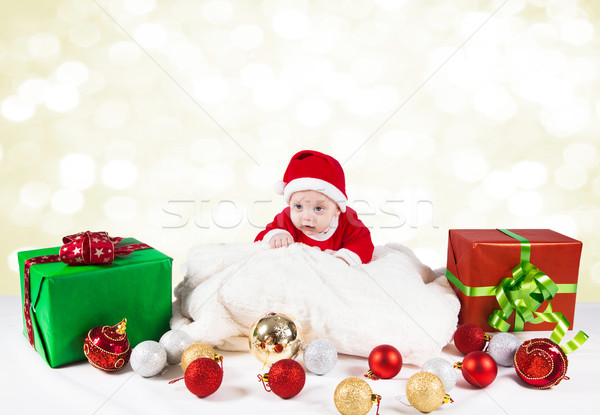 Bebé nino Navidad retrato meses edad Foto stock © igabriela