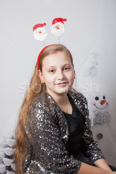 10 años nina Navidad retrato fiesta Foto stock © igabriela