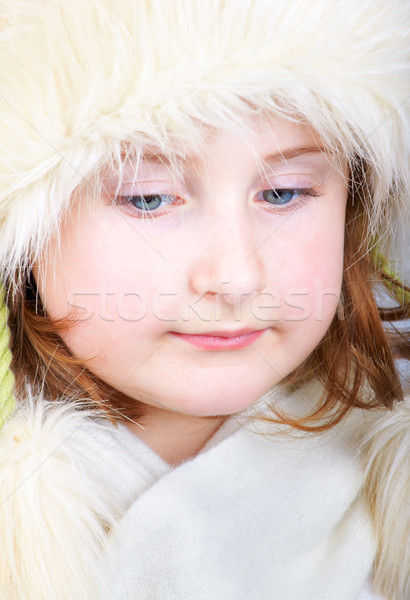 エレガントな 女の子 肖像 帽子 少女 ストックフォト © igabriela