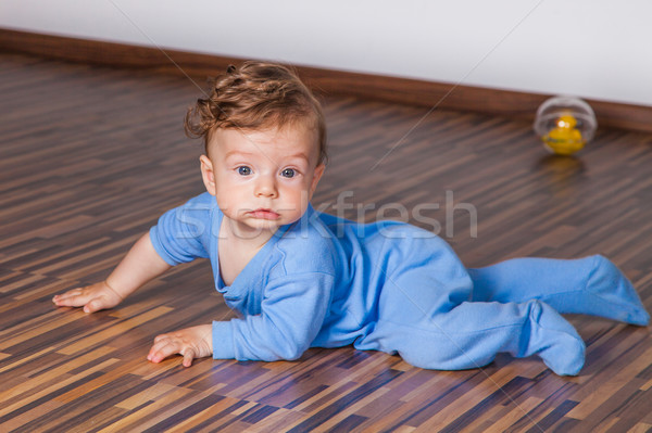 Stockfoto: Maanden · baby · jongen · portret · oude · home