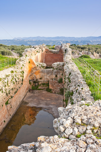 Cisterna romana ocupación antigua edificio pared Foto stock © igabriela