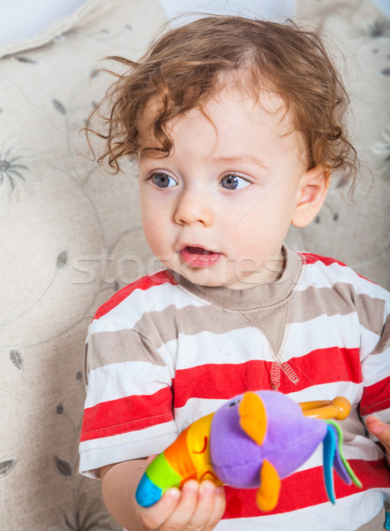 Stockfoto: Baby · jongen · spelen · maanden · oude · portret