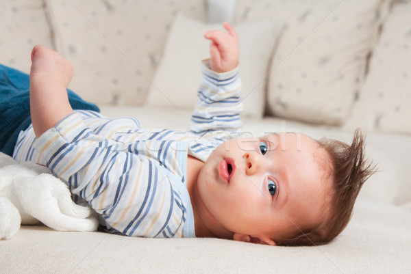 Stock photo: 3 months old baby boy