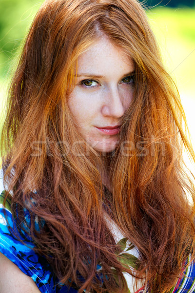 Red head portrait outdoor Stock photo © igabriela