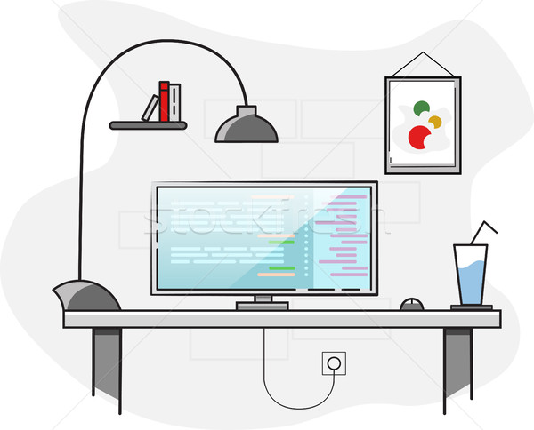 дизайна Creative служба Desktop workspace вектора Сток-фото © igor_shmel