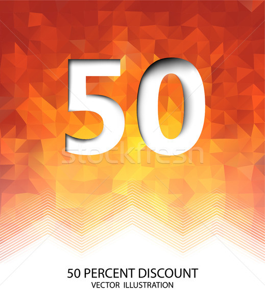 Fifty Percent Discount Vector Illustration Stock photo © igor_shmel