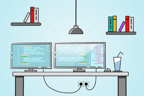 дизайна Creative служба Desktop workspace два Сток-фото © igor_shmel
