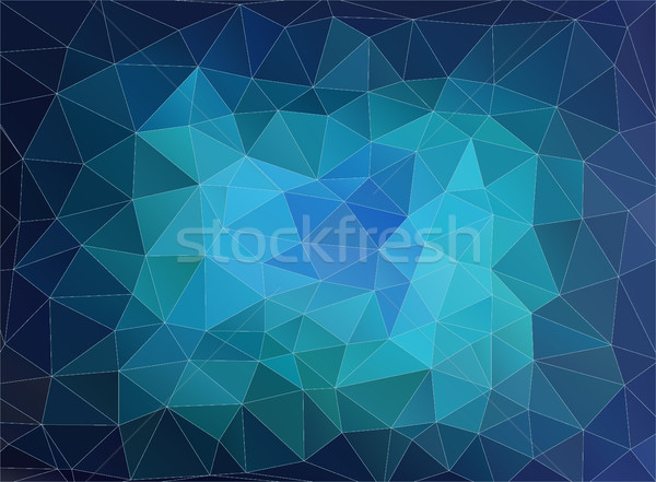 Horizontal blue polygonal banner. Stock photo © igor_shmel