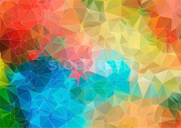 multicolor mosaic composition with ceramic shapes Stock photo © igor_shmel