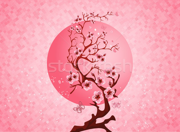 Kersenbloesem voorjaar natuur scène mooie roze Stockfoto © igor_shmel