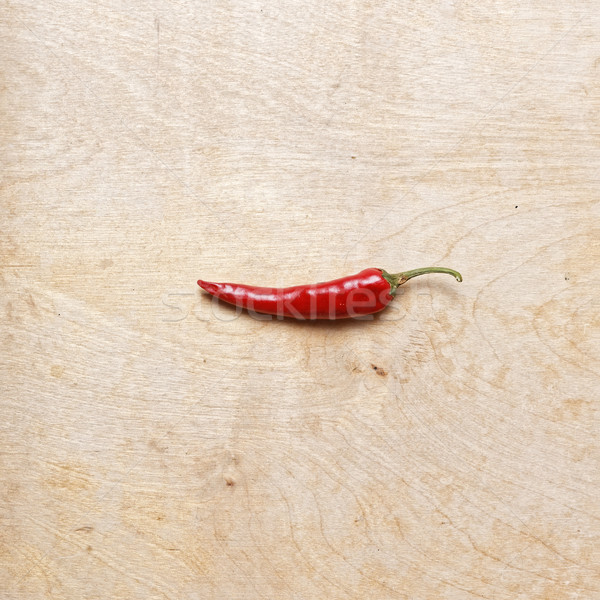 Red hot pepper on wooden table with place for text Stock photo © igor_shmel