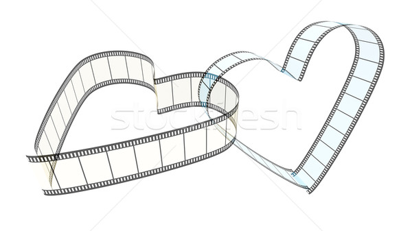 Dos corazón blanco amor película Foto stock © ijalin