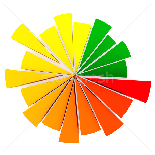 Color pie diagrama 3D gráfico forma Foto stock © ijalin