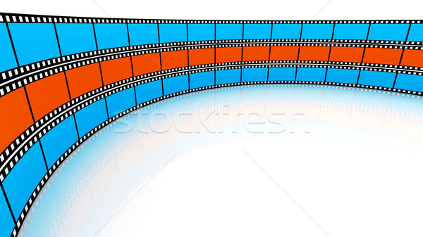 3D films film blanche bleu [[stock_photo]] © ijalin