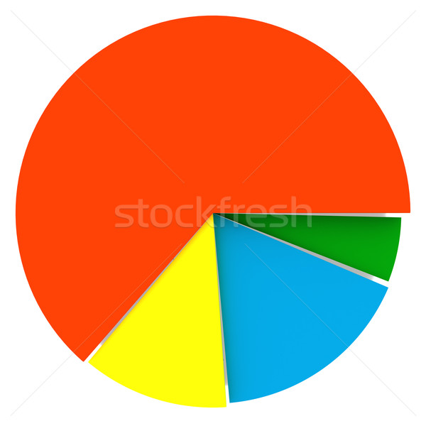 Color pie diagrama 3D gráfico forma Foto stock © ijalin