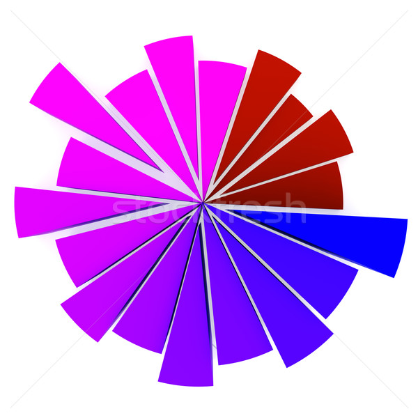 Couleur tarte diagramme 3D graphique forme [[stock_photo]] © ijalin