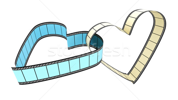 Deux coeur films blanche amour cadre [[stock_photo]] © ijalin