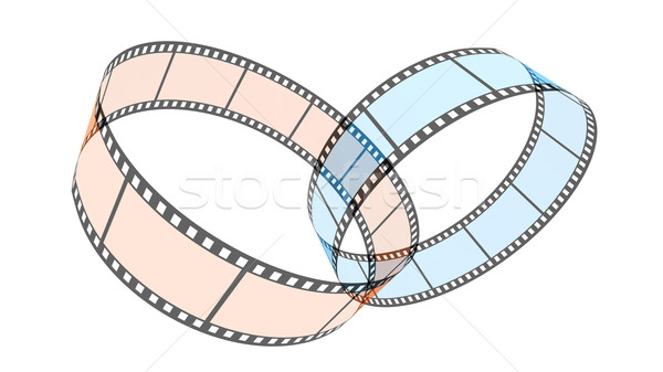Twee 3D films ring ringen witte Stockfoto © ijalin