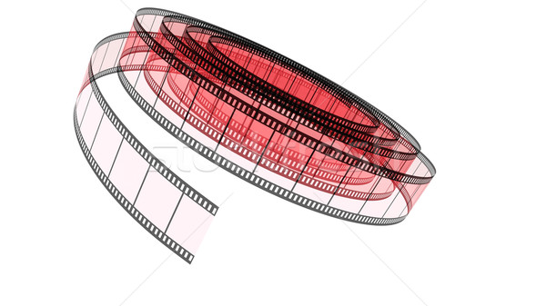 Red Segment color film rolled down Stock photo © ijalin