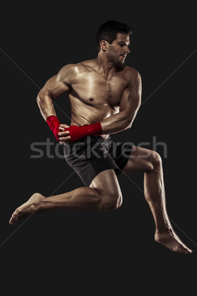 Uomo corpo combattere ritratto muscolare Foto d'archivio © iko