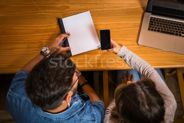 Stock photo: Students on the phone