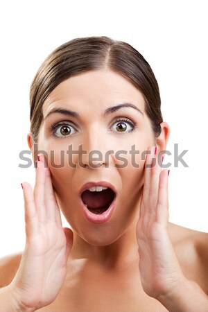 Astonish woman Stock photo © iko