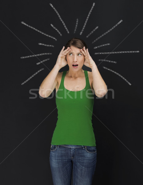 Stock photo: Student thinking