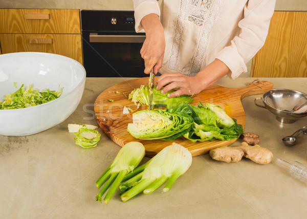 Cabbage kimchi and sauerkraut Stock photo © iko
