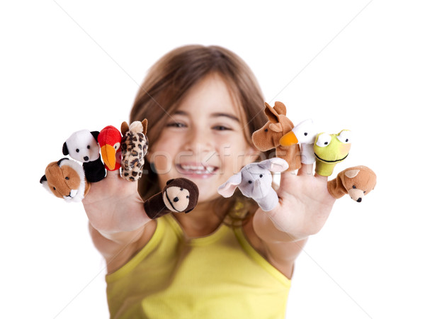 Playing with finger puppets Stock photo © iko