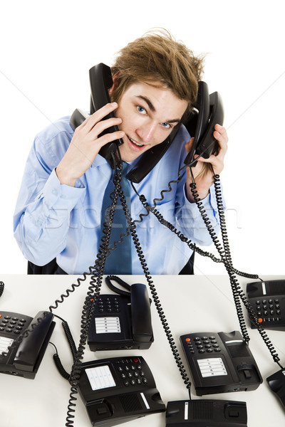 Answering multiple calls at the same time Stock photo © iko
