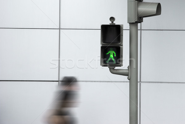 Város stressz emberek út mozgás zöld Stock fotó © iko