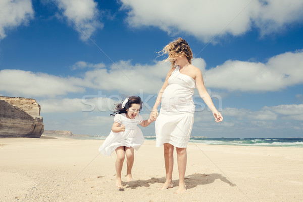 Stock photo: Playing on the beach