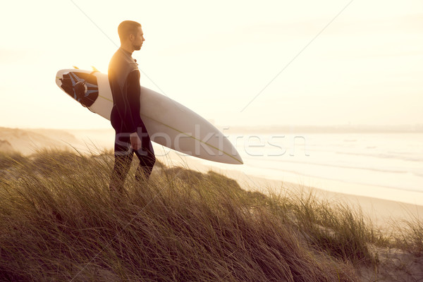 Stock photo: Searching for the swell
