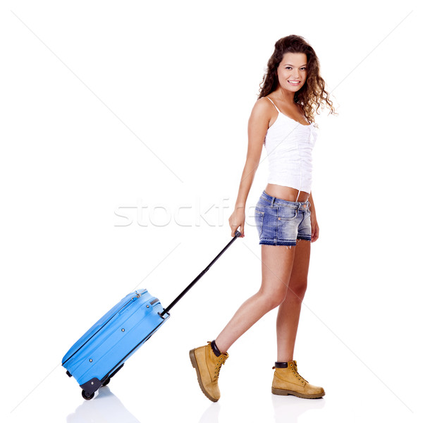 Traveler girl Stock photo © iko